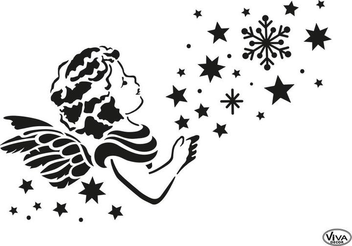 Actual product image Viva Decor Christmas wish" stencil, A4