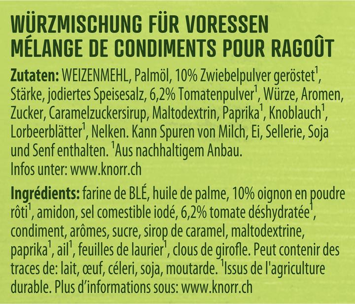 Nährwerte und Zutaten Knorr Würzmix (44 g)