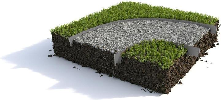 Actual product image Colibri Lawn edging anthracite, 100 x 10 cm x 1.5 mm, set of 10 (100 cm)
