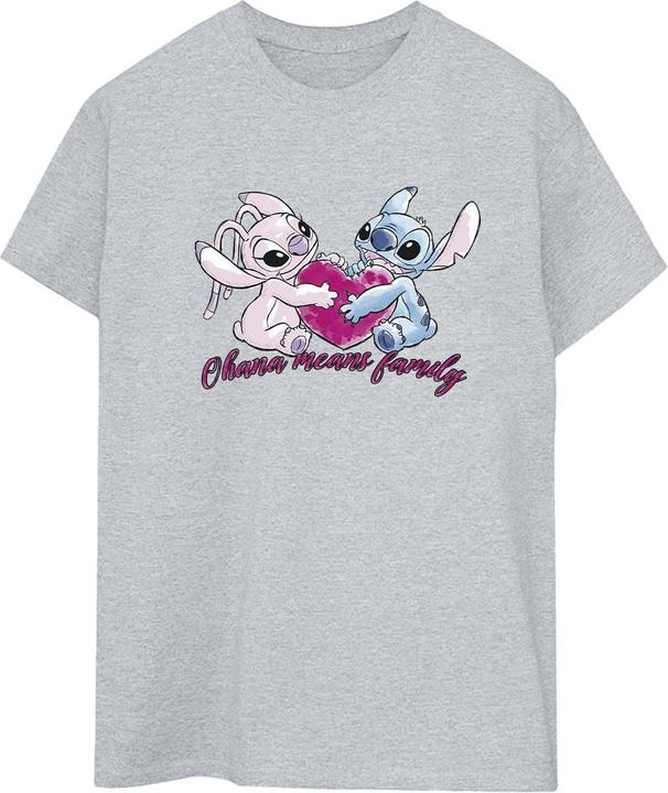 Produktbild Disney Lilo And Stitch Ohana Heart With Angel TShirt (XXL)