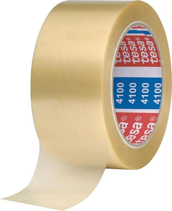 Actual product image Beiersdorf Pakketape Tesa 4100, PVC, 50 mm x 66 m, brun, pakke a 6 ruller (50 mm)