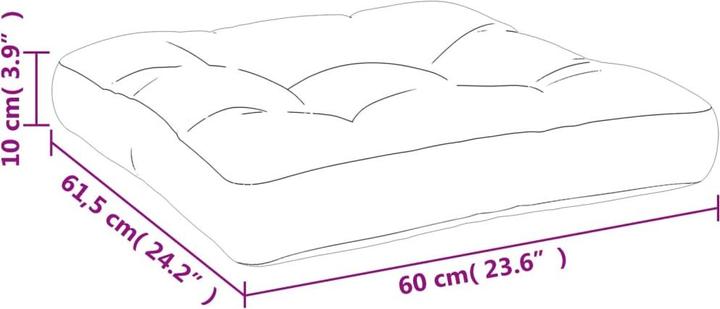 Produktbild Diverse Hardware Palettenkissen Rosa 60x61,5x10 cm Oxford-Gewebe (60 x 10 x 61.5 cm)