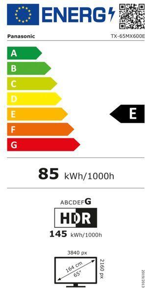 Energie-Label Panasonic TX-65MX600E (65", LED, 4K, 2023)