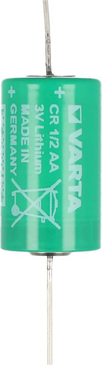 Actual product image Varta Battery CR1/2AA, 6127 with axial solder wire (1 pcs., 1/2 AA, 950 mAh)