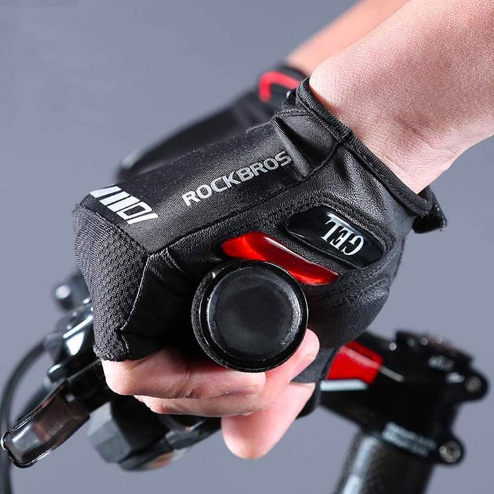 Actual product image Rockbros S143-BK XL cycling gloves with gel inserts - black (XL)