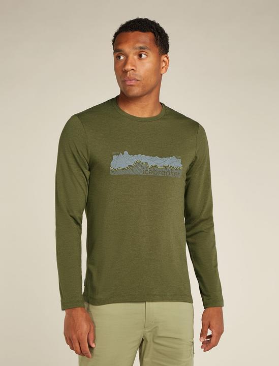 Produktbild Icebreaker Men Merino Blend Central Classic LS Tee Haute Route (XL)