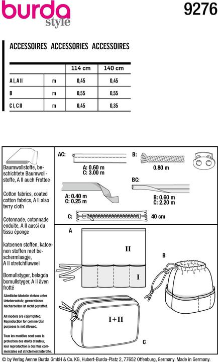 Produktbild Schnittmuster Badezimmeraccessoires