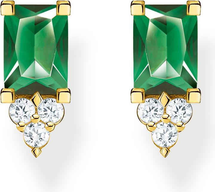 Produktbild Thomas Sabo Ohrstecker Weisser Stein Gold (925 Sterlingsilber, 750 Gelbgold Vergoldung)