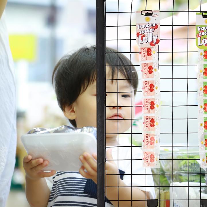 Actual product image Relaxdays Gridwall Mesh Panel Display, Product Stand
