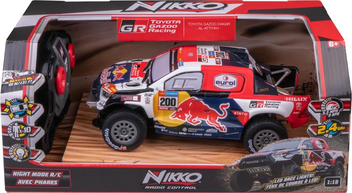 Immagine prodotto Nikko RC 10591 Night Mode Toyota Gazoo Dakar, auto da rally Red Bull telecomandata, realistica Det