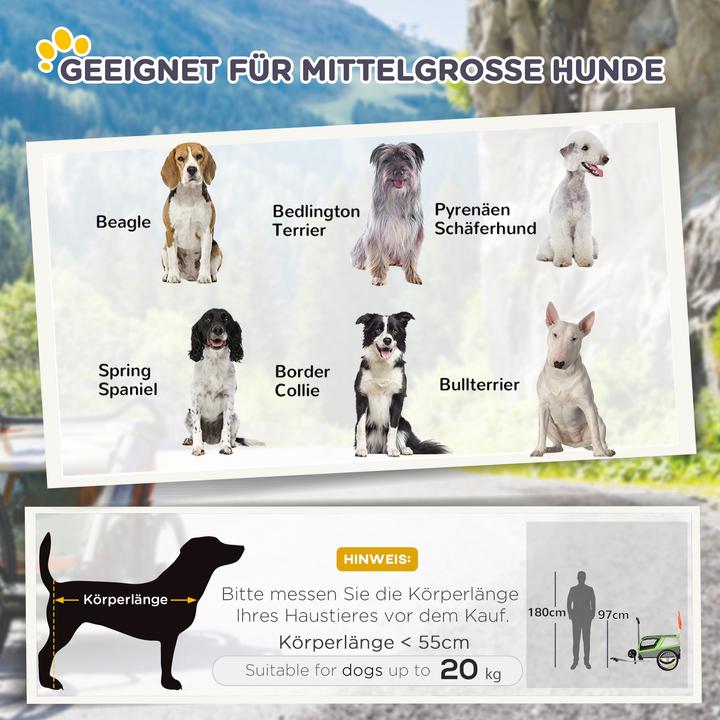 Produktbild PawHut Hundeanhänger 2 in 1 Trolley