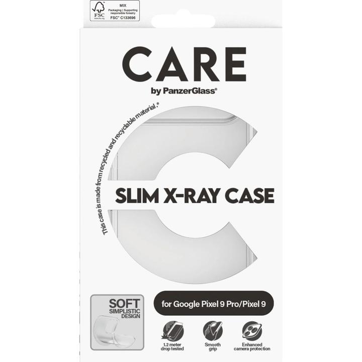Immagine prodotto PanzerGlass CARE by Custodia alla moda trasparente X-Ray morbida Basic Google Pixel 9/9 Pro (1 Pezzo/i, Google Pixel 9 Pro, Google Pixel 9)
