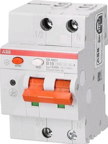 Busch-Jaeger Busch-Jäger AFDD+FI/LS DS-ARC1A-B16/0,03, 6kA, 3TE Dispositivo di protezione contro gli archi