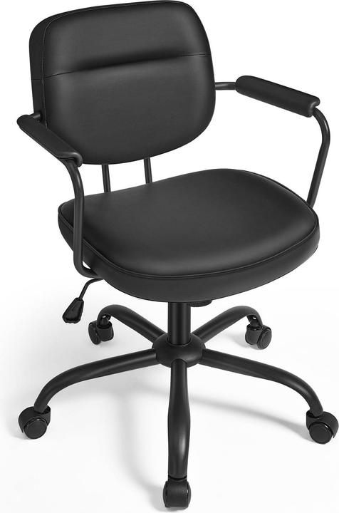 Produktbild Songmics Bürostuhl mit Polsterrücken und Armlehnen, Schwarz
