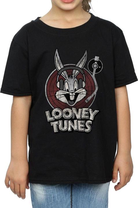 Immagine prodotto Looney Tunes Bugs Bunny Circle Logo Maglietta Ragazze (152, 158)