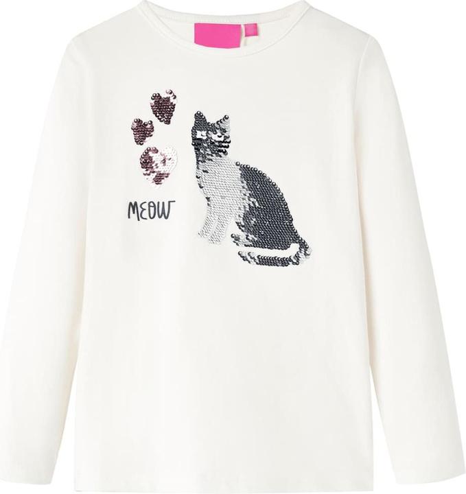 Image du produit VidaXL T-shirt manches longues enfant Ecru 140,Matière : 95% coton. 5 (140)