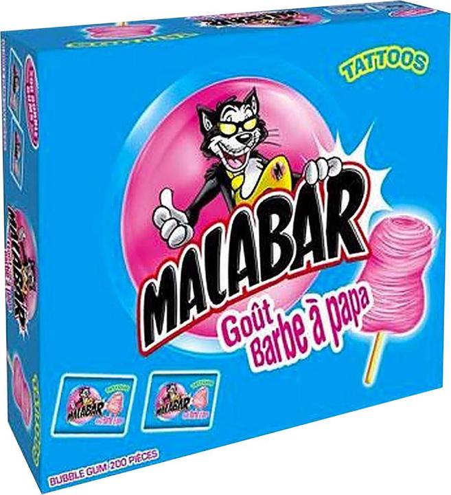 Image du produit Malabar Chewing gum au goût de barbe à papa (200 pcs, 1400 g)