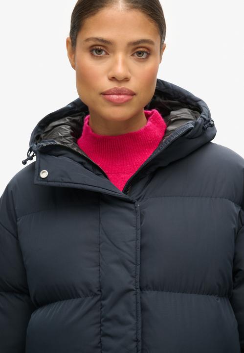 Produktbild Superdry Lange Daunenjacke mit Kapuze, Damen (XL)