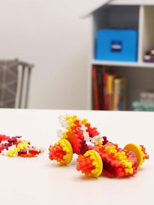 Actual product image Plus-Plus Creative building blocks car fire