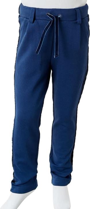 Produktbild VidaXL Kinderhose mit Schwarzen Zierleisten Marineblau (128)