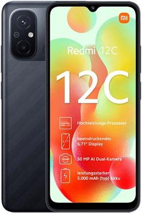 Actual product image Xiaomi Redmi 12C (128 GB, Graphite grey, 6.71", Dual SIM, 50 Mpx, 4G)