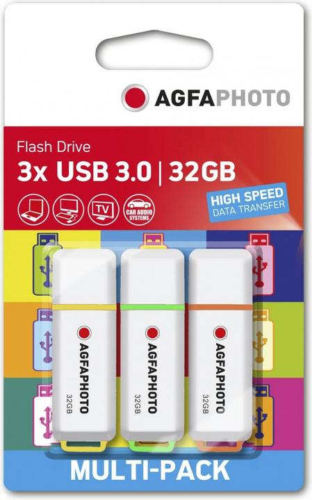 Actual product image AGFAPHOTO USB 3.2 Gen 1 32GB Color Mix MP3 (32 GB, USB 3.2)