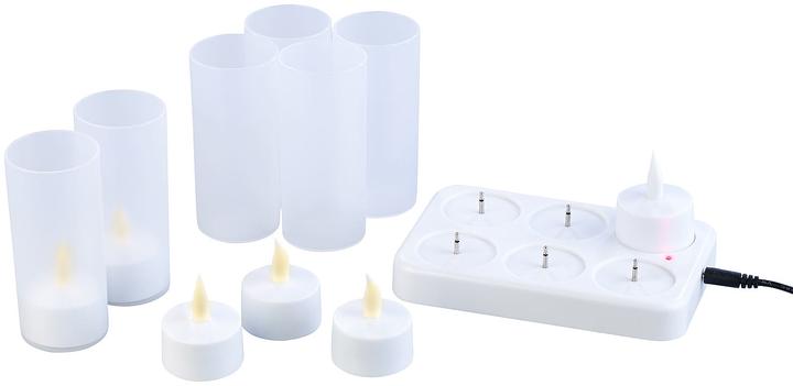 Produktbild Lunartec Akku LED-Teelichter mit Ladestation (24 x)