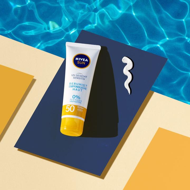 Produktbild NIVEA Sun, Gesichtscreme, beruhigt Reizungen, SPF 50+, 50 ml (Sonnencreme, SPF 50, 50 ml)
