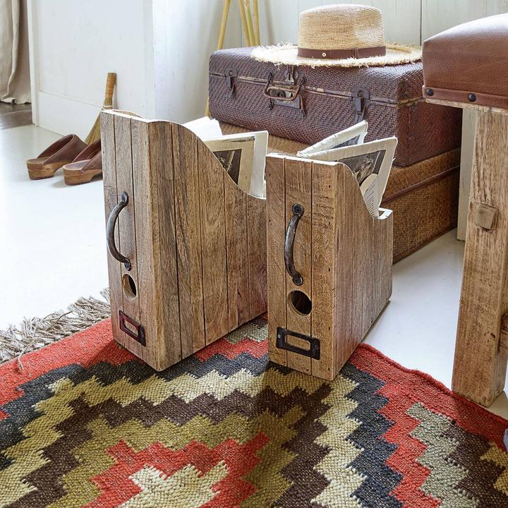 Image du produit Loberon Porte-revues 2 pièces Kardifa brun antique