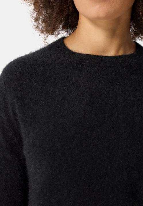 Produktbild Cash-Mere Brushed Kaschmir Rundhals Pullover mit Seitenschlitzen (L)