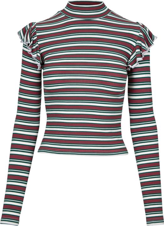 Urban Classics Ladies Rib Striped Volant Turtleneck L/S (5XL)