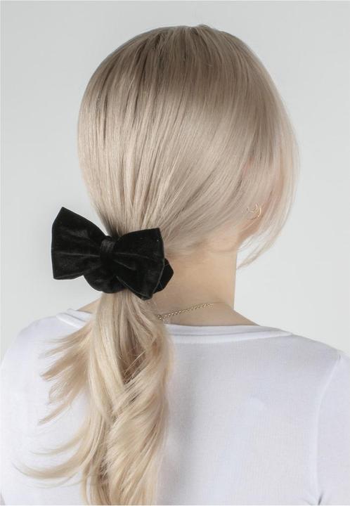 Produktbild Trisa Hair - Velvet Scrunchie & Bow Hair Clip Black