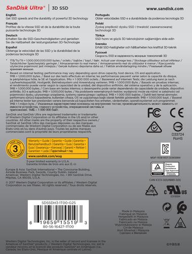 Produktbild SanDisk Ultra 3D (1000 GB, 2.5")