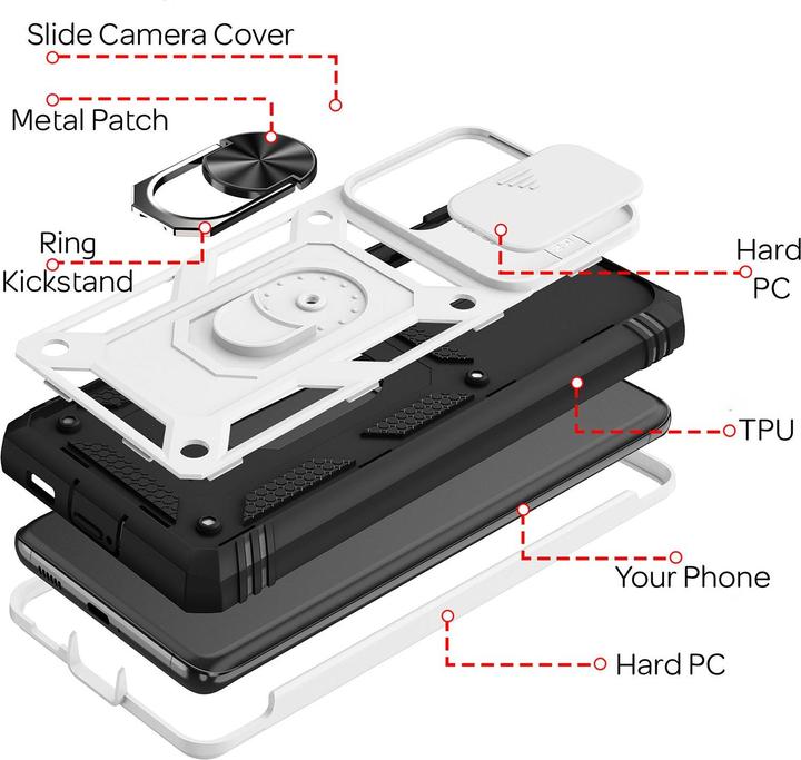 Actual product image Nalia Shockproof military style ring cover (Samsung Galaxy S21 Ultra)