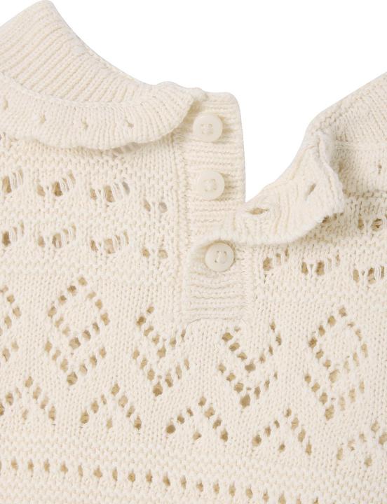 Actual product image Vertbaudet Mädchen Baby Häkel-Pullover mit kurzen Ärmeln (68)