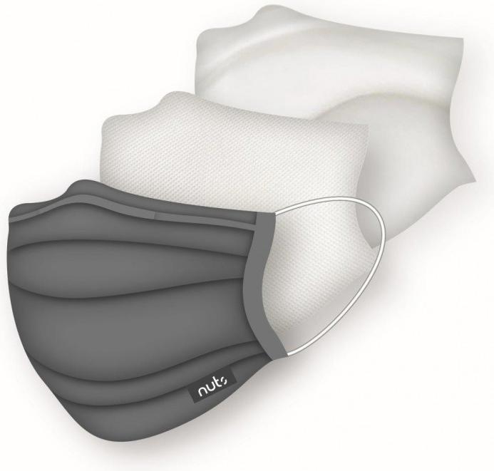 Immagine prodotto Nuts HEIQ Viroblock Maschera Tessile Antracite (1 x)