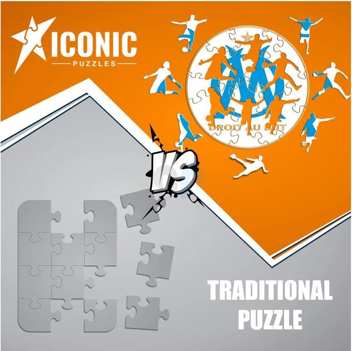 Image du produit Iconic Olympique de Marseille - Logo - Puzzle en bois Taille S (150 pièces) (150 pièces)