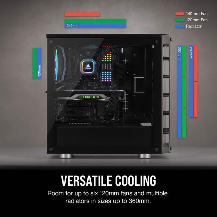 Actual product image Corsair iCUE 465X RGB (ATX, mATX, Mini-ITX)