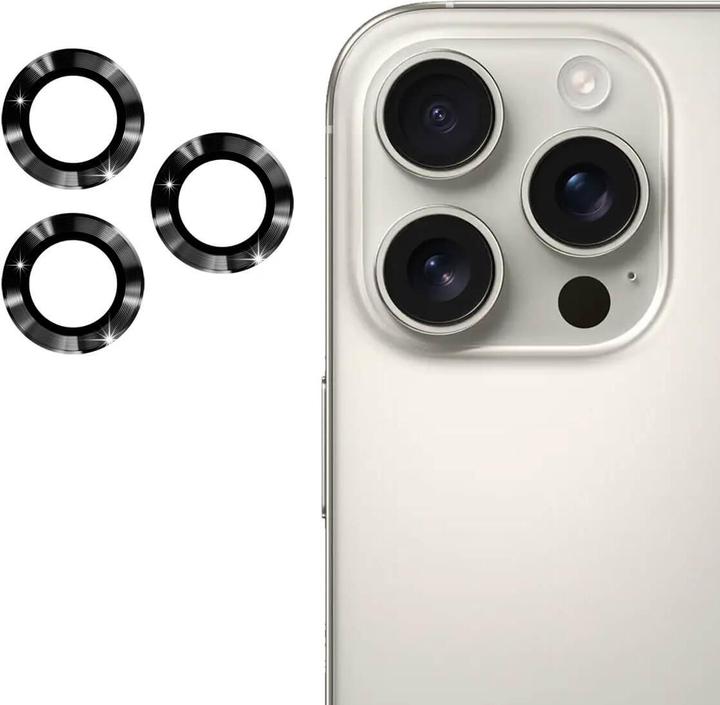 Actual product image Enkay iPhone 16 Pro / 16 Pro Max - Kamera Linsen Panzerglas (3 Piece, Apple iPhone 16 Pro, Apple iPhone 16 Pro Max)