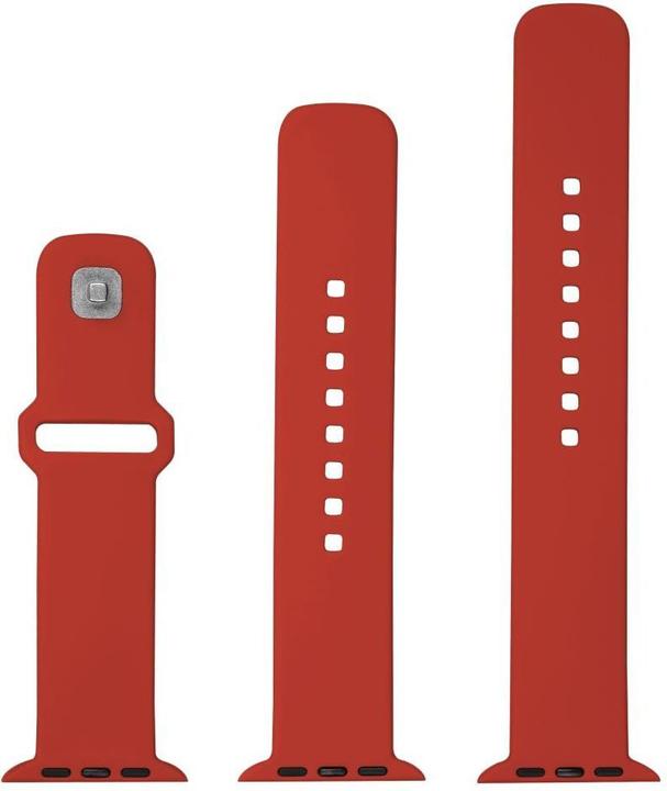 Actual product image Fixed Silicone Sporty Strap Set for Apple Watch Ultra 49mm, red (Silicone)