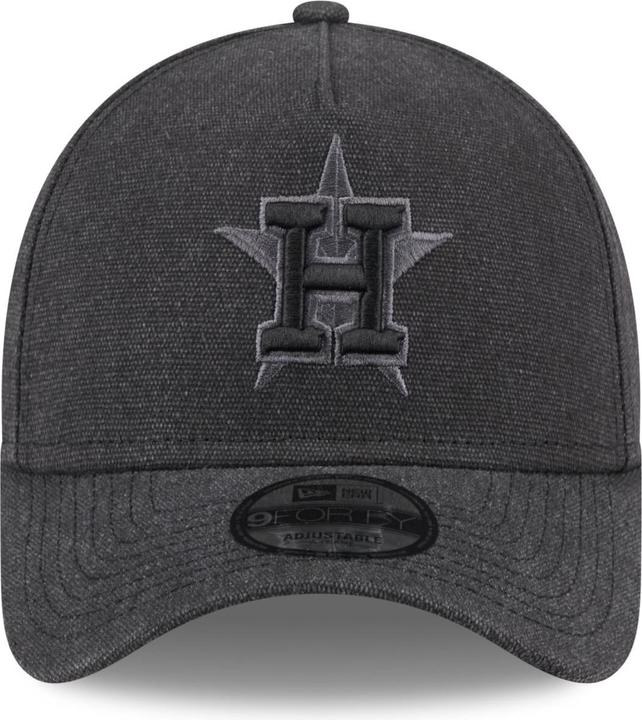 Produktbild New Era A-Frame Trucker Leinen Cap - Houston Astros schwarz (One Size)