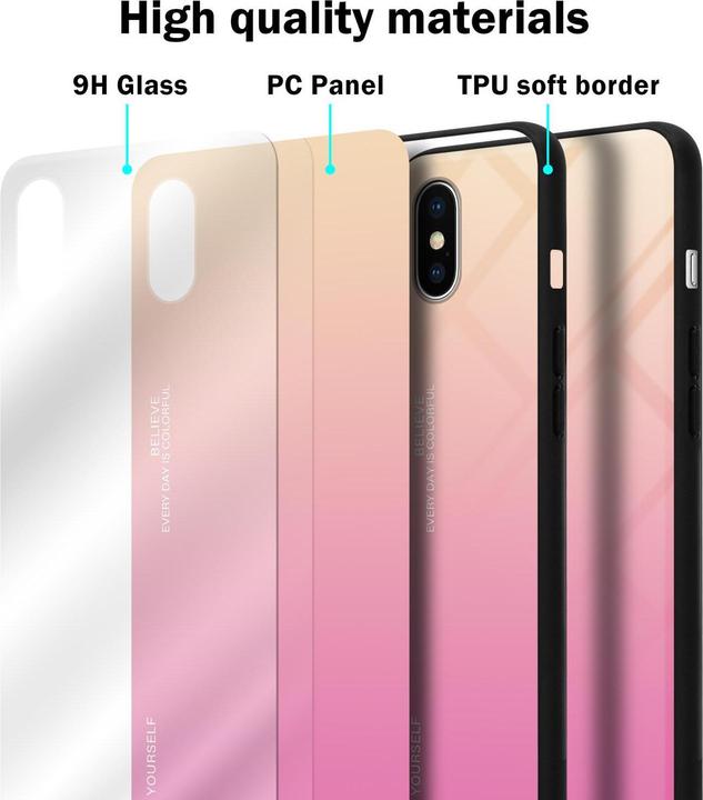Productafbeelding Cadorabo TPU 2 kleuren glasdekking (Apple iPhone XS Max)