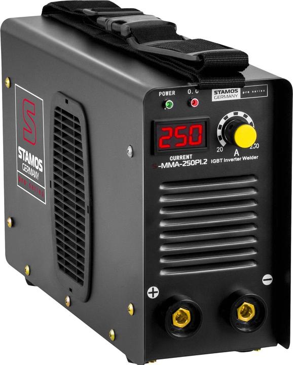 Produktbild Stamos Schweissgerät E Hand Elektroden mma Schlauchpaket 8 Meter LED Anzeige 250A