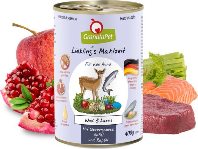 Actual product image Granatapet Lieblingsmahlzeit Wild und Lachs (Adult, 1 pcs., 400 g)