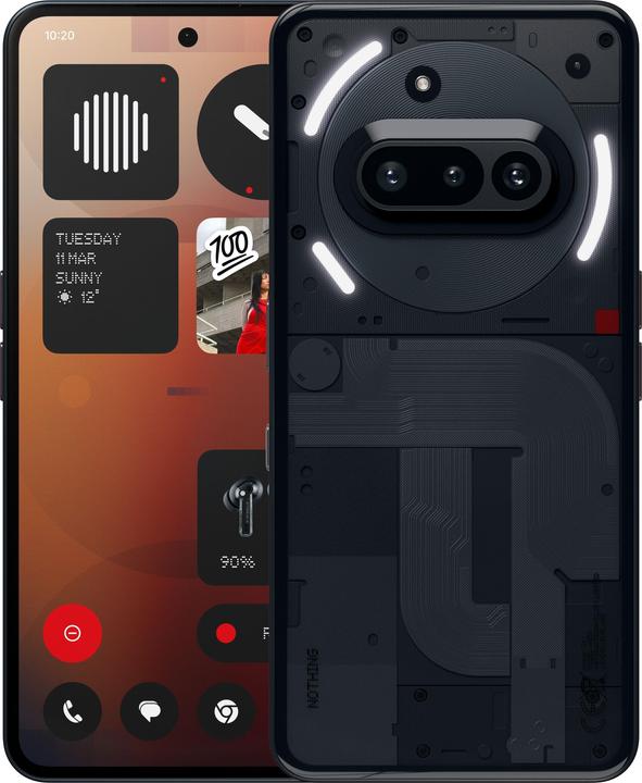 Image du produit Nothing Téléphone (3a) (256 Go, Noir, 6.77", Double SIM, 50 Mpx, 5G)