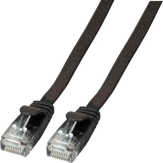 Immagine prodotto EFB Elektronik Produttore: RJ45 flat patch cable U/UTP, Cat.6A, 3m, nero (U/UTP, CAT6a, 3 m)