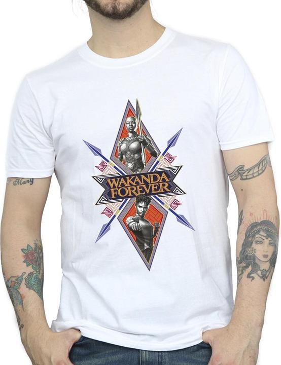 Immagine prodotto Wakanda Forever Tribal Spear Chest Maglietta Uomo (L)