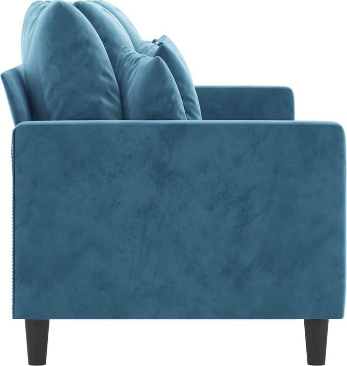 Produktbild VidaXL 3-Sitzer-Sofa Blau 180 cm Samt,Farbe: Blau,Material: Samt (3-Sitzer)