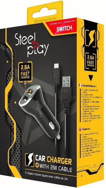 Actual product image Steelplay Nintendo Switch Car Charger X2 USB Ports