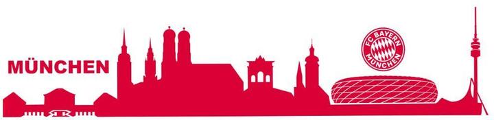 Immagine prodotto FC Bayern München Skyline di Monaco con logo (180 x 40 cm)